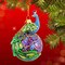 Noble Gems 4.75 In Peacock On Ball Christmas Tree Ornament , Bird Feather